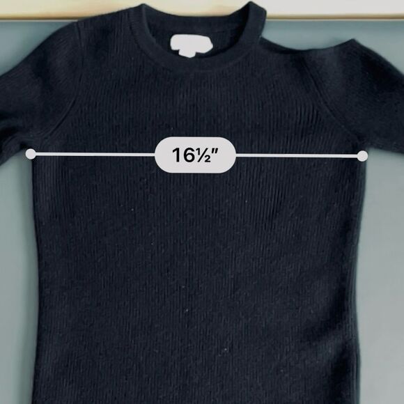 Anthropologie Velvet Graham & Spencer Cut Out Cashmere Sweater Black Size S - Picture 7 of 12